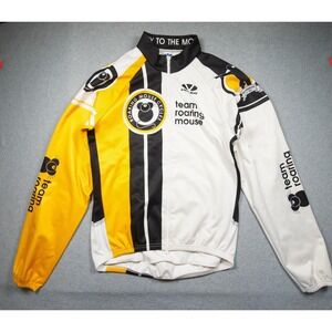 Voler Cycling Jacket Mens Large Yellow Team Roaring Mouse Full Zip Outdoors